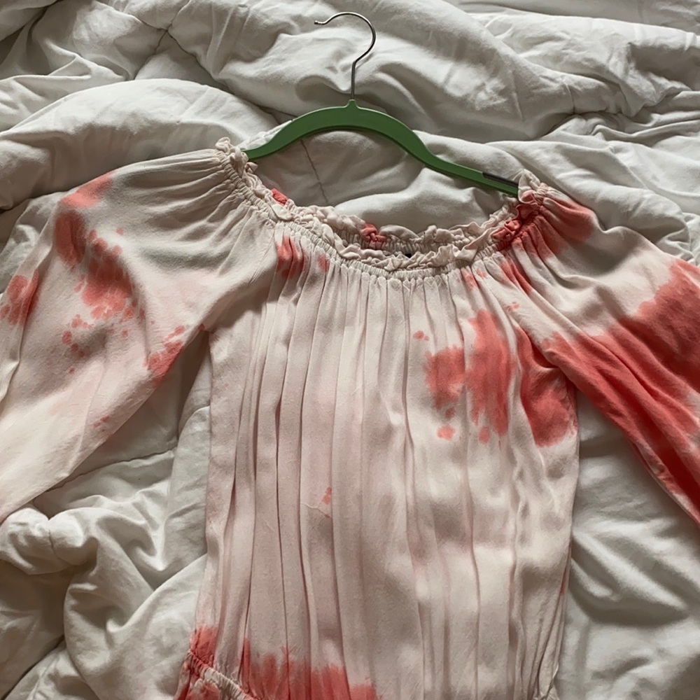 Tiedye pink and white romper!